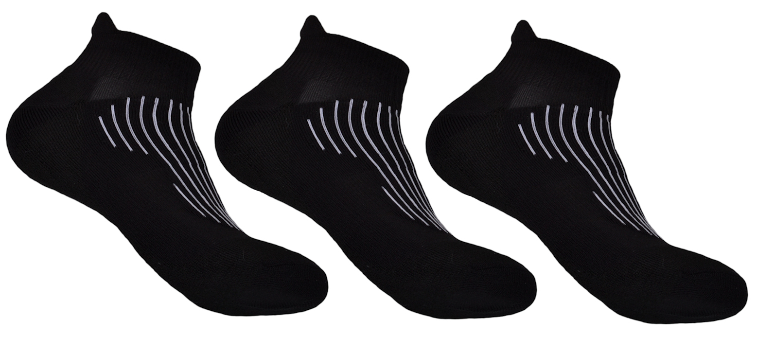 3 pairs of Mens Running socks with Coolmax Ankle & Arch Support